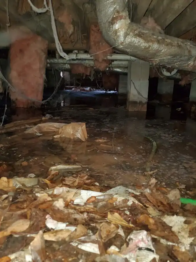 Crawl space flood assessment for Commercial Water Damage Restoration in Channelview